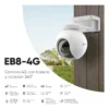 CAMARA EZVIZ EB8 4G 2K CON PANEL SOLAR BIDIRECCIONAL PANORAMICA BATERIA 10400MAH SIRENA HASTA 512GB