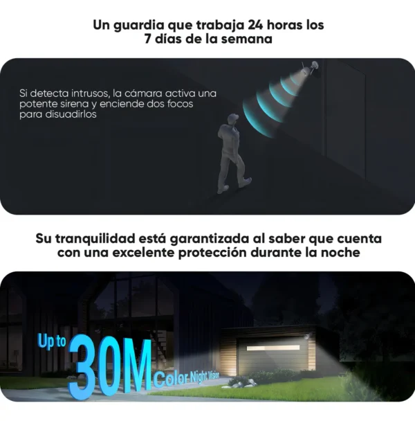 Cámara Ezviz H3-2k Tipo Bala 3mp Detección Humana Colores En Oscuridad Protección Ip67 Exteriores