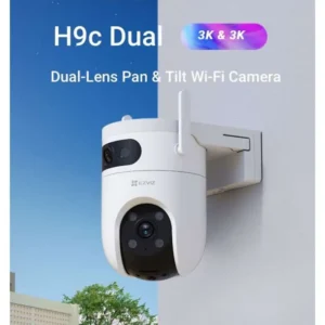 CAMARA EZVIZ H9C 3K 5MP WIFI DE DOBLE LENTE CON ROTACION PTZ INTELIGENTE PARA EXTERIOR