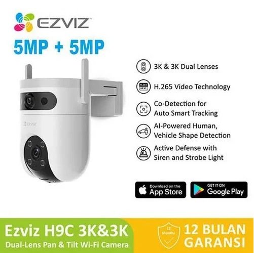 CAMARA EZVIZ H9C 3K 5MP WIFI DE DOBLE LENTE CON ROTACION PTZ INTELIGENTE PARA EXTERIOR