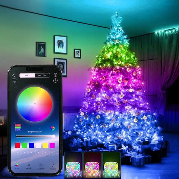Luces Led Navideñas Inteligentes Wifi Rgbw 3