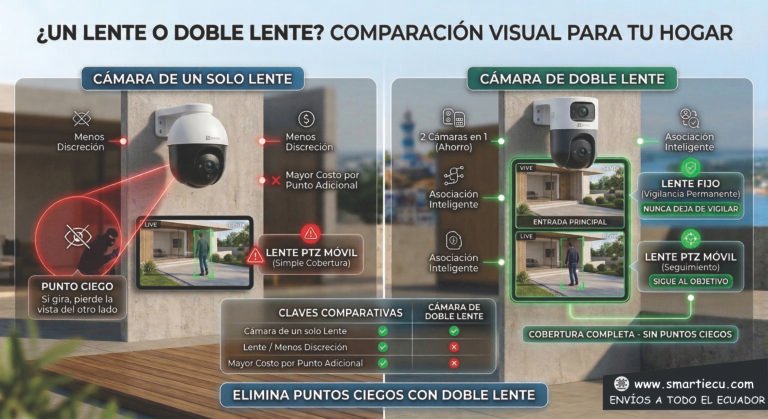 ¿Cámara de un lente o doble lente? Cuál elegir para tu hogar | Smartic