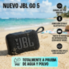 Características del parlante JBL Go 5 color negro disponible en Smartic