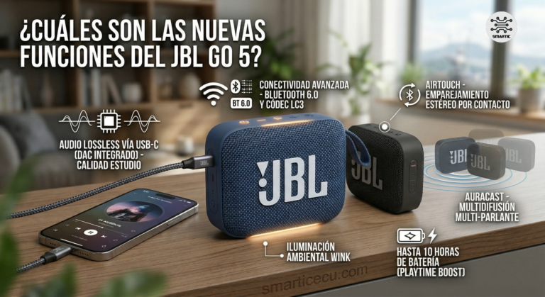 Parlante JBL Go 5 con sus características principales