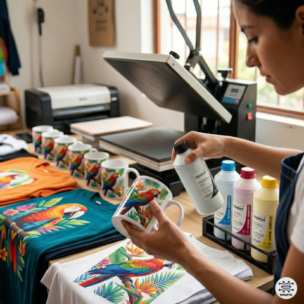 Litro de Tinta Moorim para Sublimación CMYK Cyan Magenta Yellow Black Trabajos