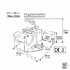 Máquina para sublimar jarros de 11oz Smartic. Prensa de Sublimación para Tazas, medidas