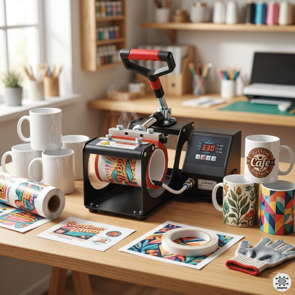 Máquina para sublimar jarros de 11oz Smartic. Prensa de Sublimación para Tazas, ejemplos