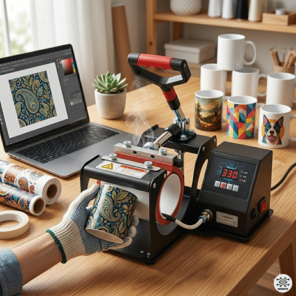 Máquina para sublimar jarros de 11oz Smartic. Prensa de Sublimación para Tazas, trabajos