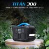 Estación de Energía Portátil Forza Titan T300 (296Wh / 300W) – Generador Solar y Respaldo Eléctrico Silencioso