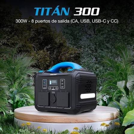 Estación de Energía Portátil Forza Titan T300 (296Wh / 300W) – Generador Solar y Respaldo Eléctrico Silencioso