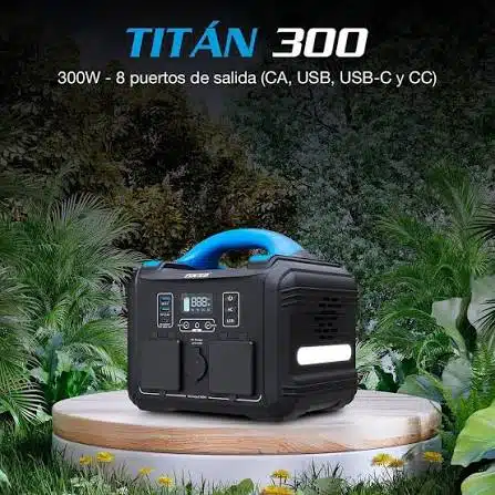 Estación de Energía Portátil Forza Titan T300 (296Wh / 300W) – Generador Solar y Respaldo Eléctrico Silencioso