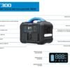 Estación de Energía Portátil Forza Titan T300 (296Wh / 300W) – Generador Solar y Respaldo Eléctrico Silencioso