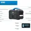 Estación de Energía Portátil Forza Titan T300 (296Wh / 300W) – Generador Solar y Respaldo Eléctrico Silencioso