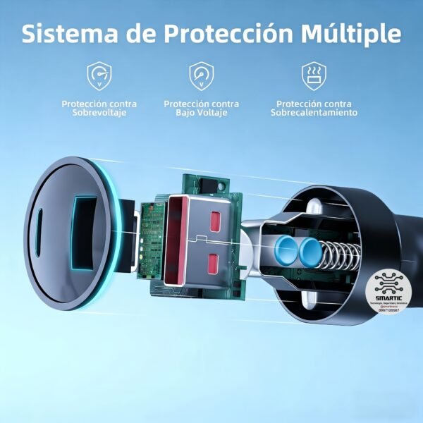 Cargador Vehicular 100W para Starlink Mini | USB-C y USB-A QC 3.0