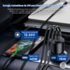 Cargador Vehicular DC 60w Usb-a Usb-c para Starlink Mini | Usa tu Cable Original 15m