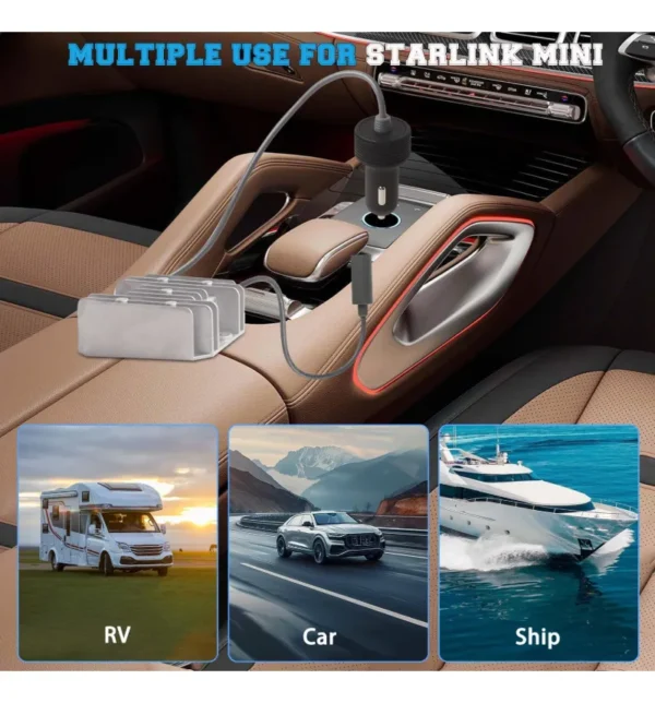 Cable Auto Elevador 12V a 30V para Starlink Mini | Máxima Estabilidad